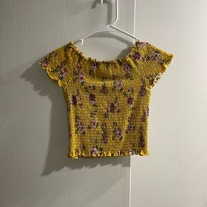 Yellow crop top